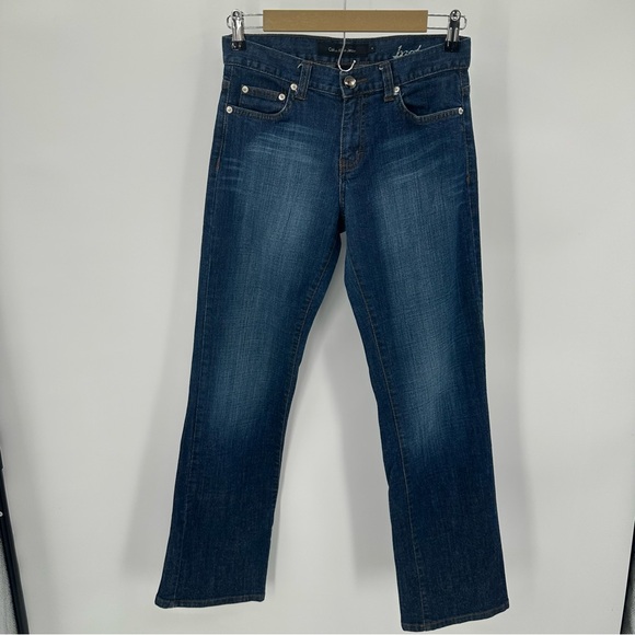 CALVIN KLEIN Jeans Bootcut Size 4 Womens Blue Denim Stretch Midrise Classic READ - Picture 1 of 12
